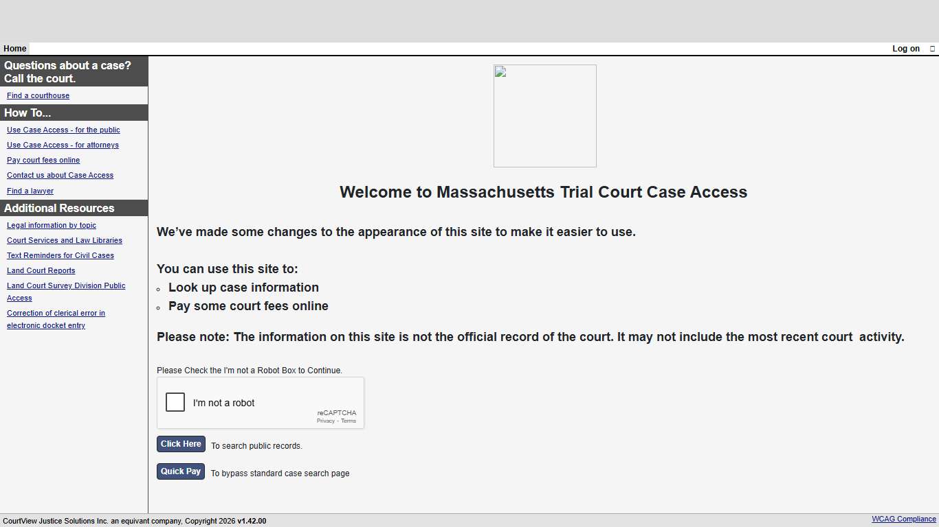 Welcome Page - Massachusetts Trial Court N3