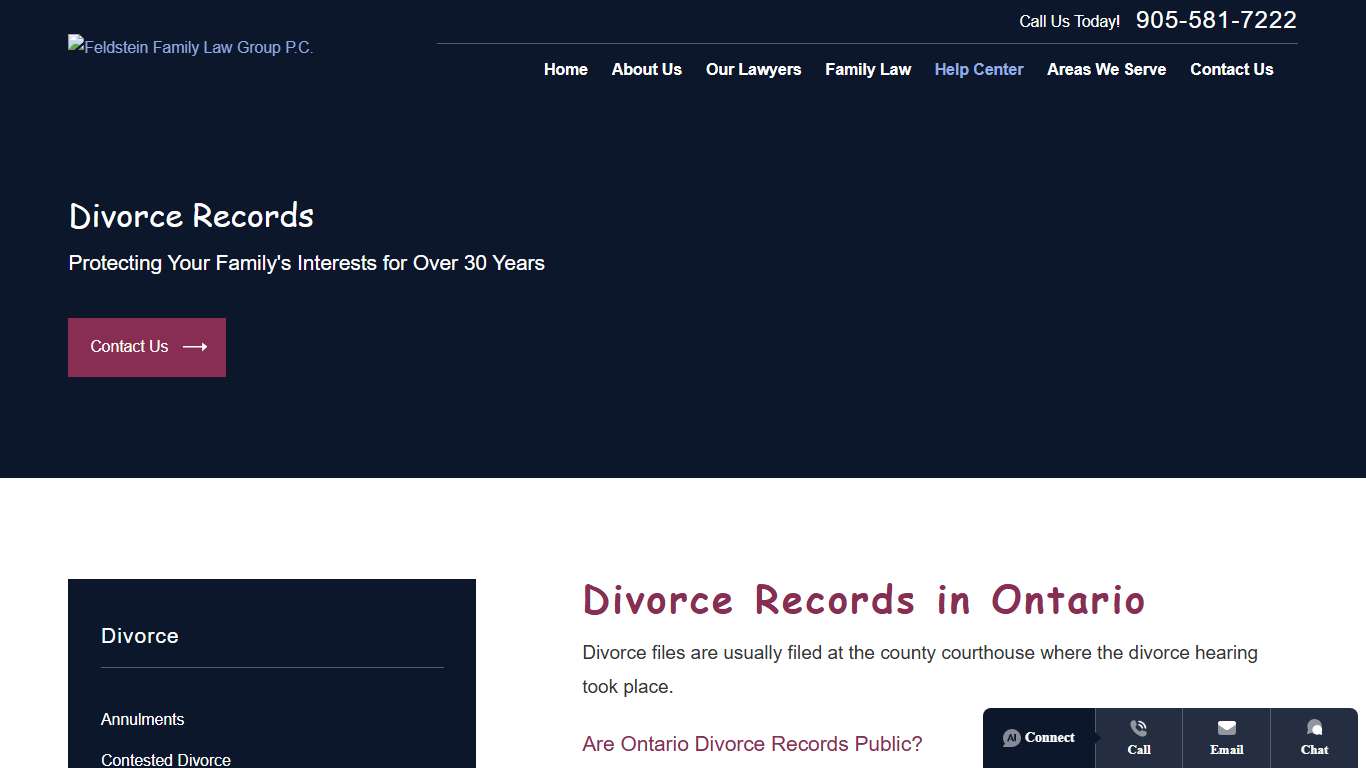 Divorce Records Feldstein Family Law Group P.C.